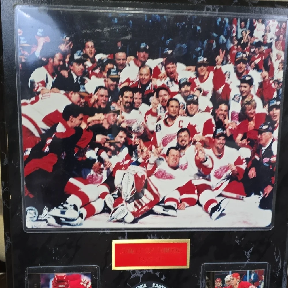 Black Framed Hockey Team Photo Collage